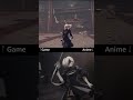 Nier Automata: Game vs Anime Scene Comparison 🎮