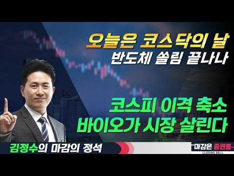 오늘의 주인공은 코스닥/시장 정상화 신호 나왔다 #코스닥 #반도체 #코스피 #바이오 #김정수