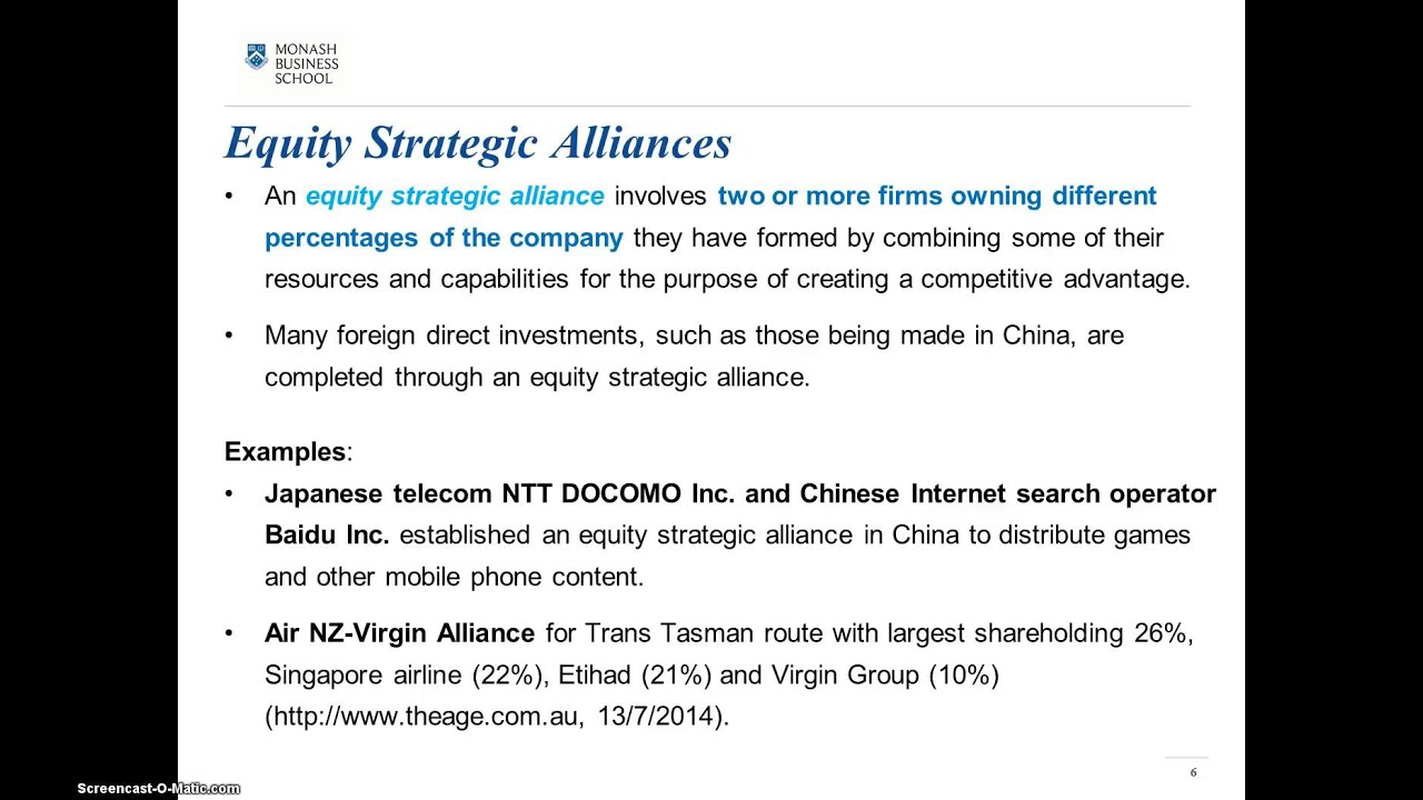 Cooperative Strategy Strategic Alliances Pt 1 YouTube