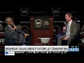 Gov. Beshear speaks with Rev. Al Sharpton at New York City convention