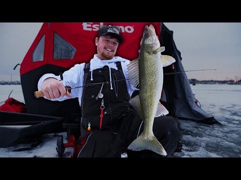 Jigging for EARLY Ice Walleyes on the Fox River (ICE REPORT)