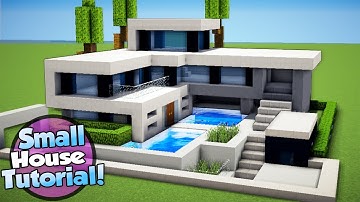 Minecraft: How to Build a Small Modern House Tutorial  (#16)