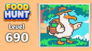 Food Hunt Pixel puzzle level 690 walkthrough solution gameplay 