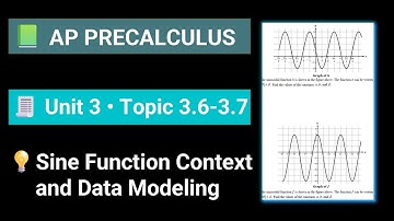 AP Precalculus Unit 3 Topic 3.6-3.7 Sinusoidal Function Transformations,  Context and Data Modeling