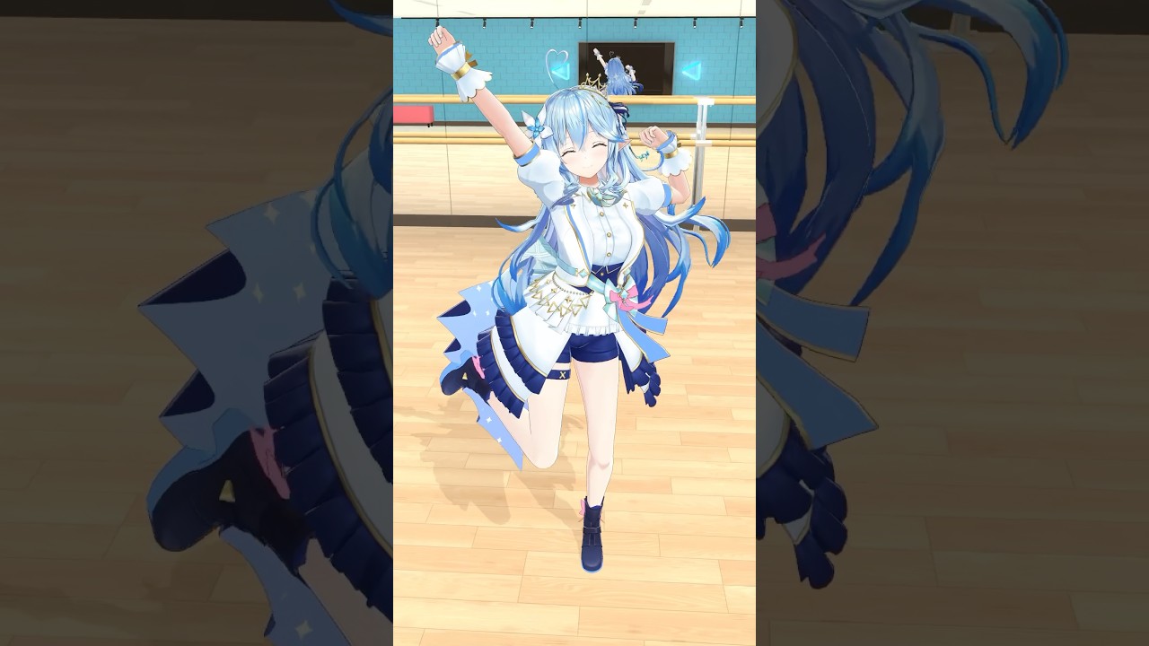 こっそり練習風景～！ #hololive #雪花ラミィ #shorts