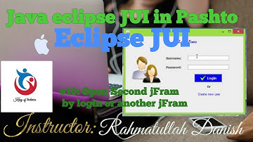 Eclipse JUI #10- How to Open new jframe from onther jframe