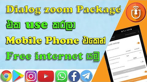 Free internet with Dialog Rs.165 zoom package I Get unlimited internet with Dialog zoom package