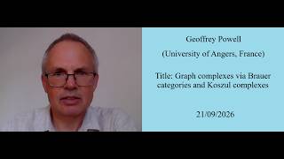 188. 21/09/2026 Geoffrey Powell (University of Angers, France)