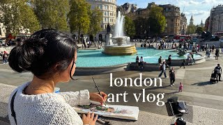 Watercolor PAINT WITH ME in London❤️‍🔥 visit National Gallery, Borough Market &amp; Stonehenge