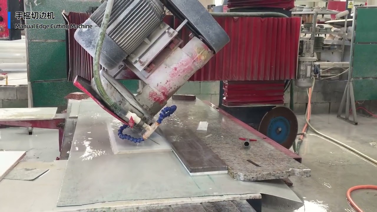 Stone edge chamfering machine 45 degree cutting