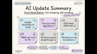 Dec 29, 2025 - Google AI Updates, Algorithm Tweaks, GOG DRM-Free, All-Focus Camera + More