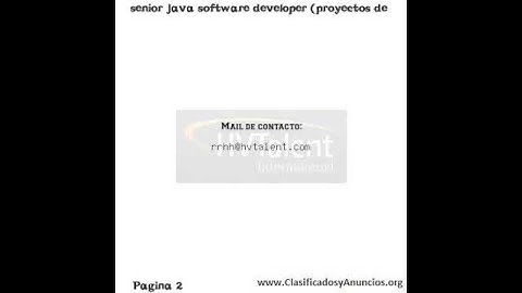senior java software developer (proyectos de  Fecha: 22 de julio de 2011