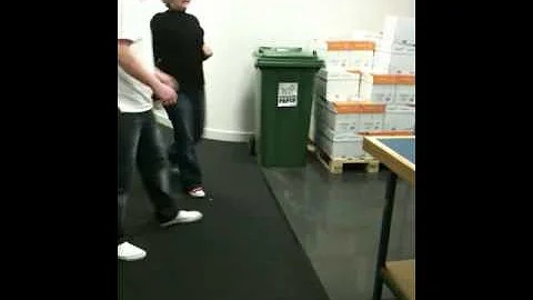 Michelle Staggs bin jump prank