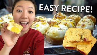 KOREAN STREET FOOD Egg Bread Recipe 🥚🍞easy \& delicious!