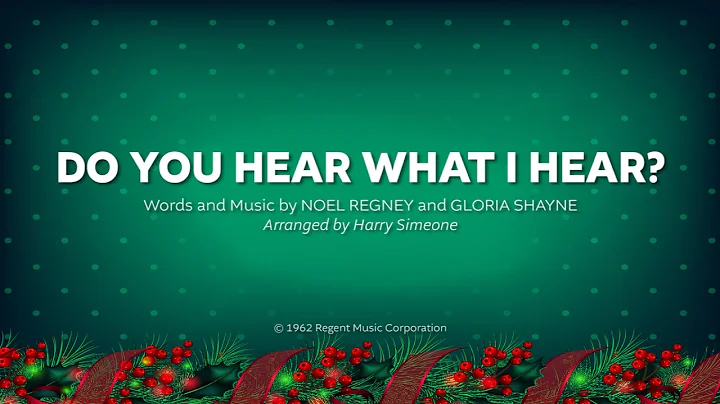 DO YOU HEAR WHAT I HEAR? - SATB (piano track + lyr...