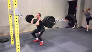 Front squats slow eccentric phase 107 kg