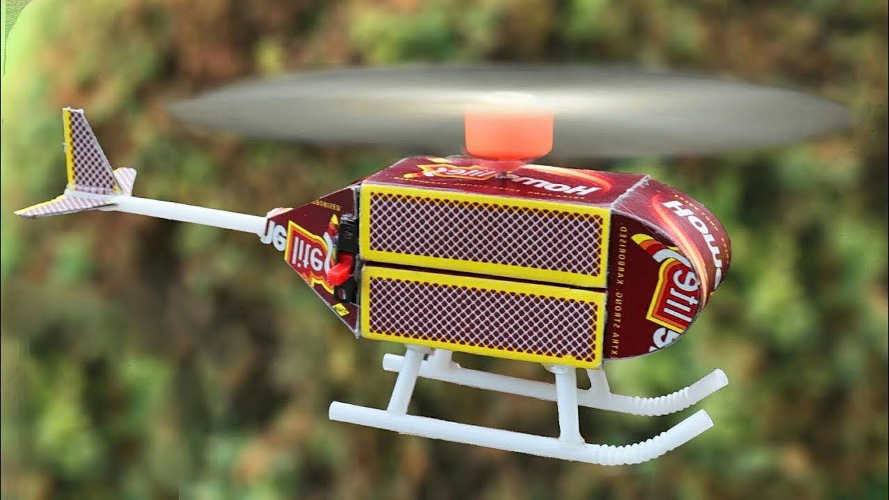 How to make Amazing Matchbox Helicopter DIY YouTube