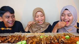 BARBAR‼️ MUKBANG SATE 100 TUSUK BARENG MAMA & ADIK | NO CUT NO EDIT