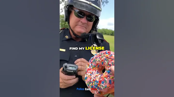 Man Hands Officer Donut Instead of Driver’s License 😂 #shorts #police #policestop #bodycam