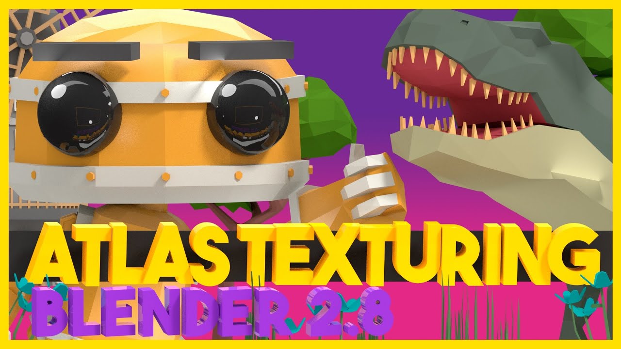 2 SIMPLE Texturing Techniques for Blender 2.8 - Atlas Texturing - YouTube