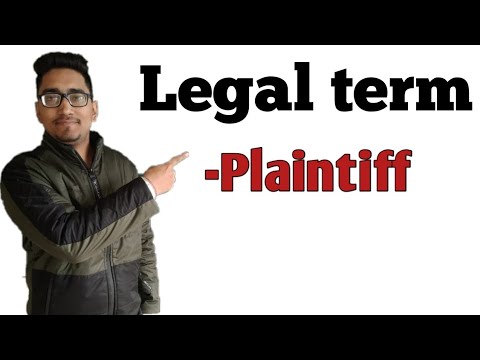 Video: Who Is The Plaintiff
