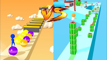 STACK RIDER VS CUBE SURFER 🟡💕- All Levels Gameplay Walkthrough Android, iOS