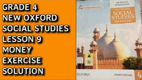 Class 4 New Oxford Social Studies for Pakistan lesson 9 money exercise solution
