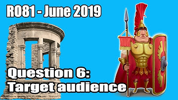 June 2019 R081: Pre-production skills - Question 6: Target audience (OCR Creative iMedia)