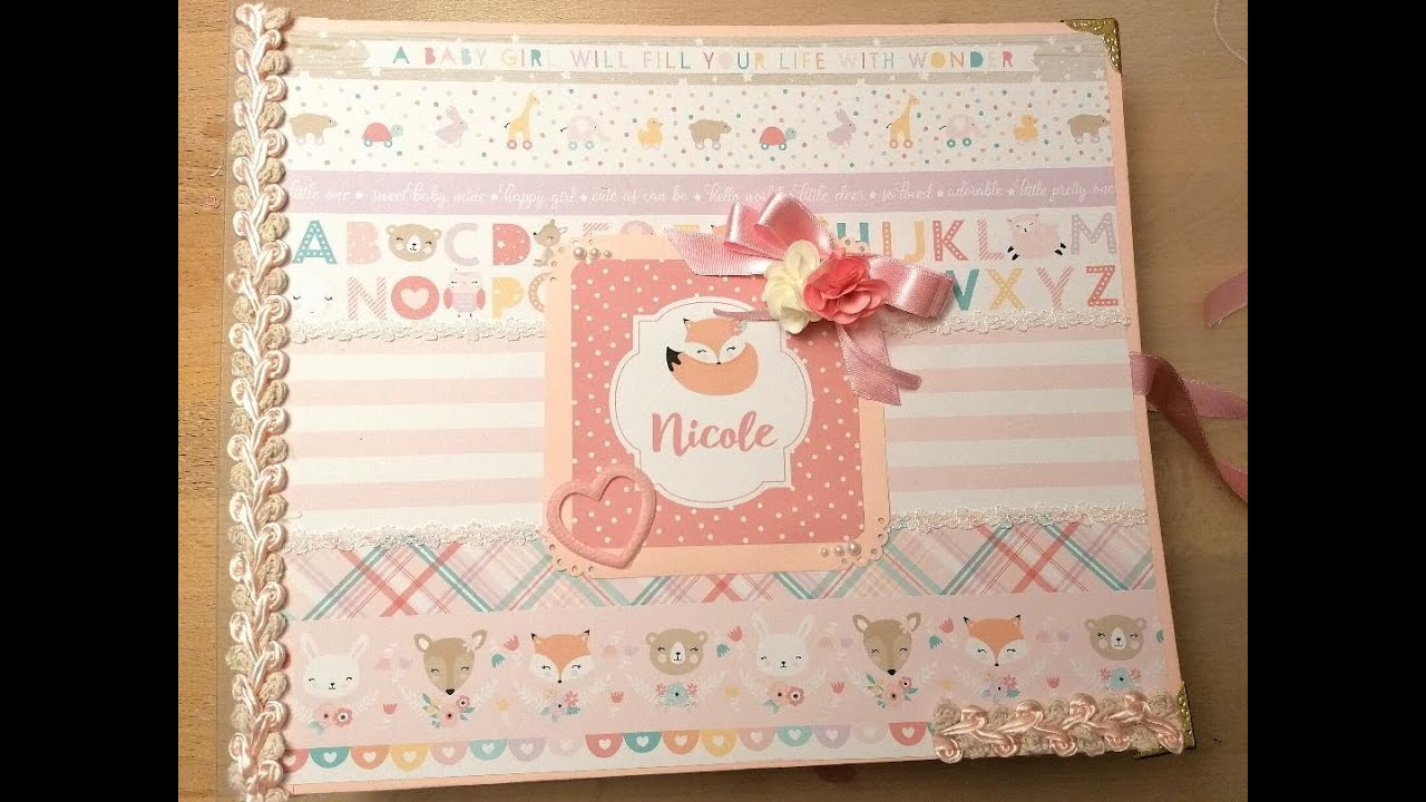 DIY Scrapbooking Album Baby Nicole YouTube