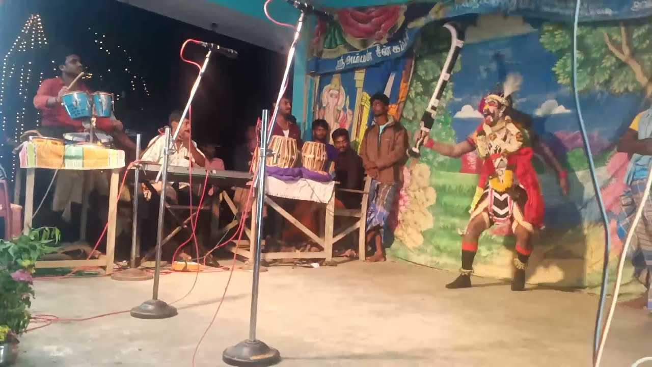 இதுவரை பார்க்காத கருப்பசாமி ஆட்டம் வேங்கை கருப்பையா-சின்னதுரை குமரபட்டி மகமாயி நாடகம்