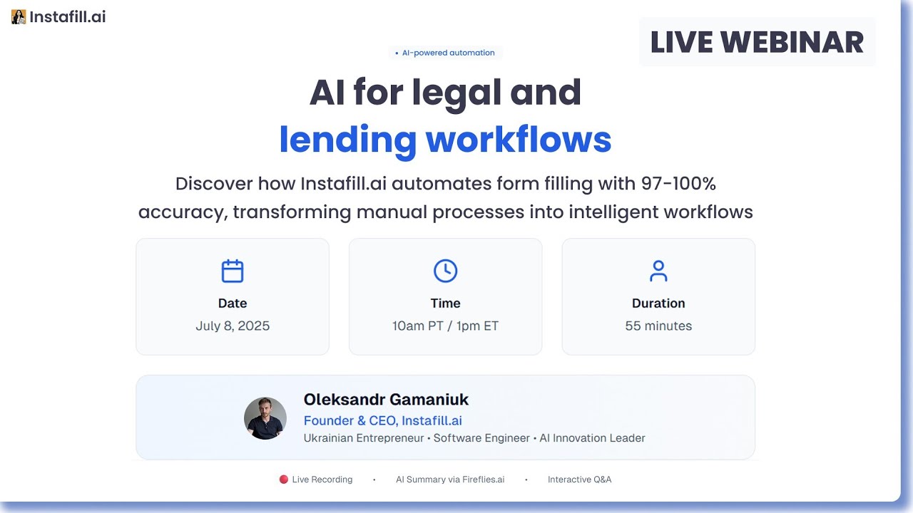 How Instafill.ai automates form filling with AI | Live demo & real use cases
