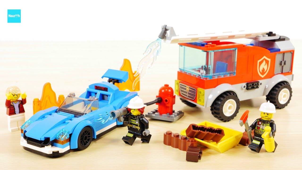 レゴ シティ スポーツカー 消防はしご車 60280 60285 2セット ／ LEGO City Sports Car Fire Ladder  Truck
