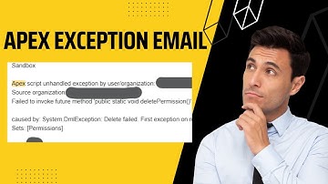 Apex Exception email || Salesforce
