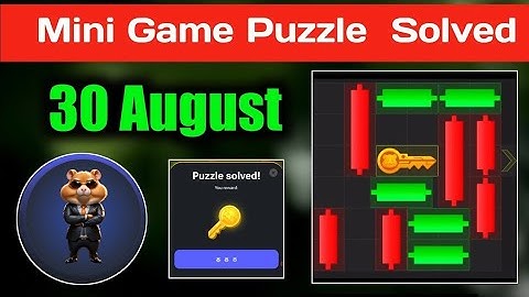 Key 42! | 30 August How to Solve Mini Game PUZZLE in Hamster Kombat (100% SOLVED!)