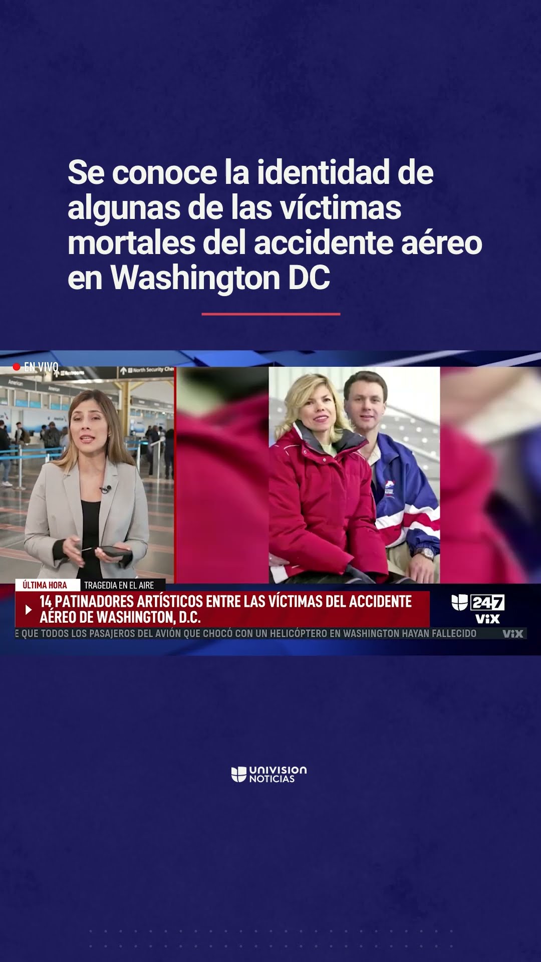 Se conoce la identidad de algunas de las víctimas mortales del accidente aéreo en Washington DC