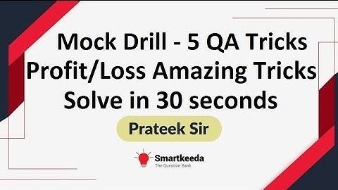 Profit and Loss Tricks for RRB Scale 1 Pre | Solve in 30 seconds by Prateek Sir MockDrill 5