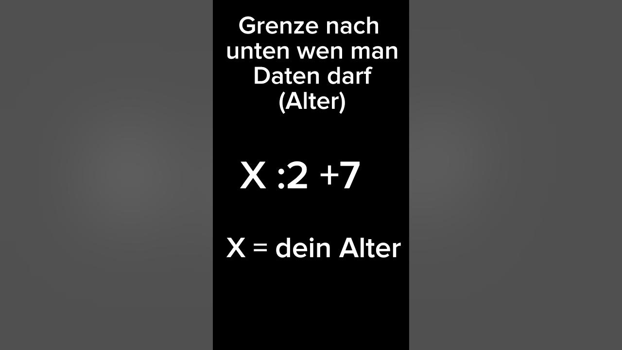 Ab wie viel Jahren darf man eine Person Daten YouTube