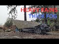 Tesla Car Camping - Rocky Road up Mountain - Heavy Rains - Thick Fog and Alone with my Dog
