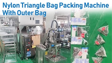 Pyramid tea bag packing machine with outer envelope | How does triangle tea packaging machine work?