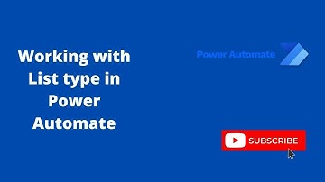 List Data Type In Power Automate Desktop