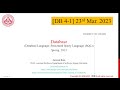 [2023-1 DB 4-1] Database Language - Structured Query Language (SQL)