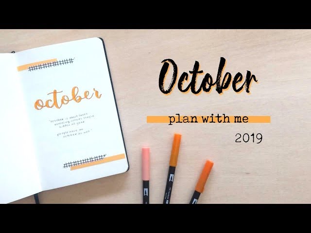 PLAN WITH ME | October 2019 | Bullet Journal Setup - Orange & Black