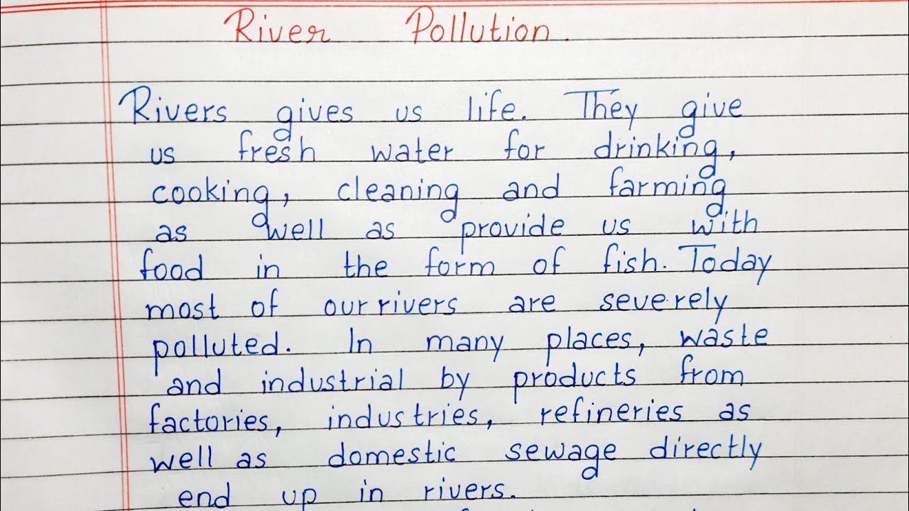 river pollution in english essay