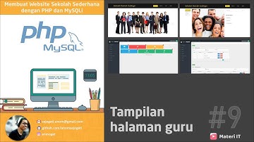 Membuat Website Sekolah Sederhana dengan PHP dan MySQLi #9  Tampilan Halaman Guru