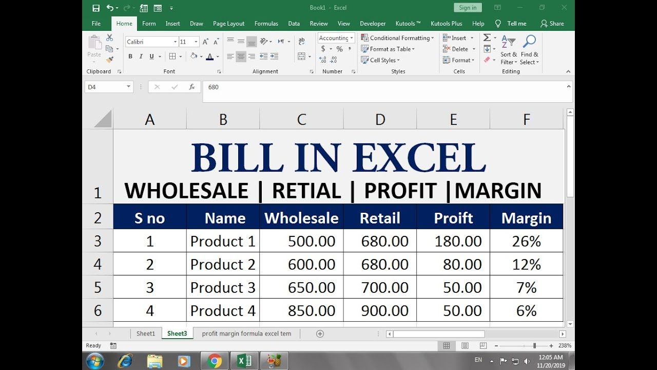 how to calculate net profit margin in excel gross and personal financial statement spreadsheet