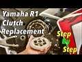 YAMAHA R1 CLUTCH REPLACEMENT (step by step detailed)