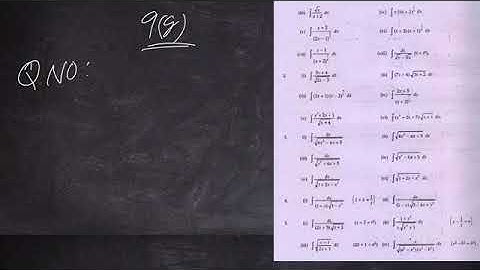 Online chse | solution of ex9g | integration | elements of mathematics chse class 12