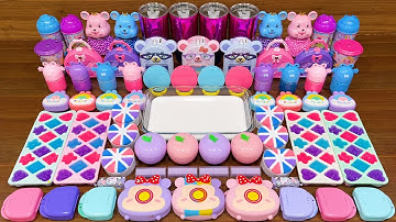 GALAXY slime!!! Mixing random into GLOSSY slime!!!Satisfying  slime Video #347