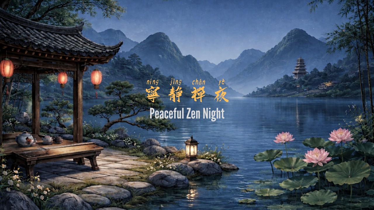Deep Relaxing Chinese Instrumental Music - Peaceful Zen Night | Meditation, Study & Sleep