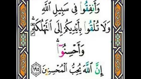 |سورة البقرة |اية رقم ١٩٥ |بصوت الشيخ الحصري |